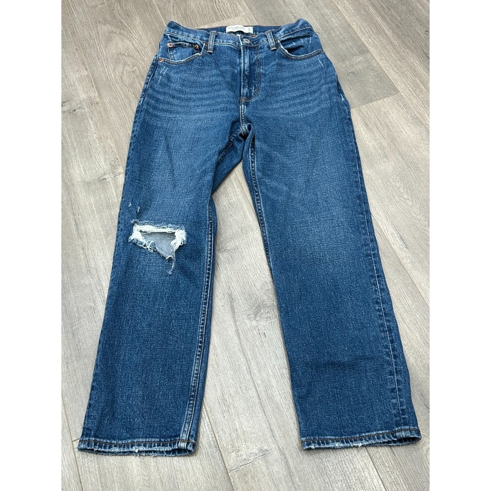 Abercrombie Fitch The Ankle Straight Ultra High Rise Jeans Womens 26S Curve Love